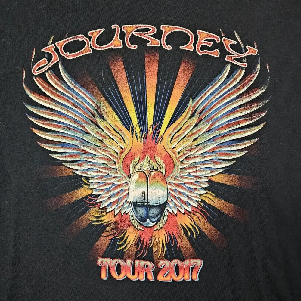 Journey 2017 Tour Tshirt Medium Concert Band Music Metal Rock Retro Y2K Grunge - Picture 2 of 8